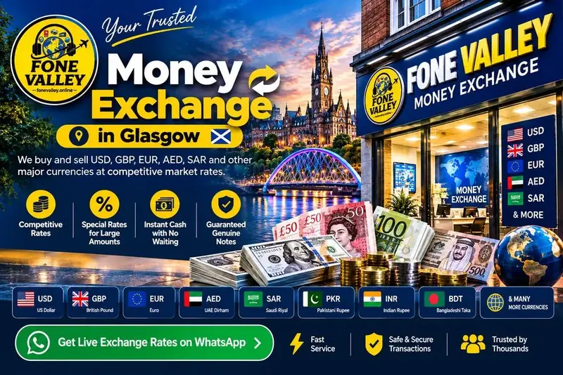 Money Exchange in Glasgow at Fonevalley