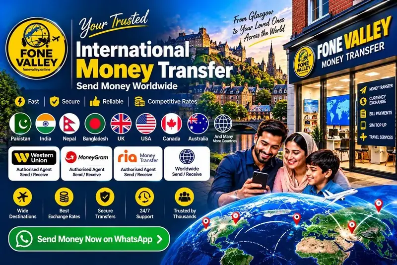 Money Transfer in Glasgow at Fonevalley